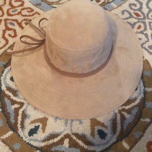 ADORA Faux Suede Wide Brim Hat